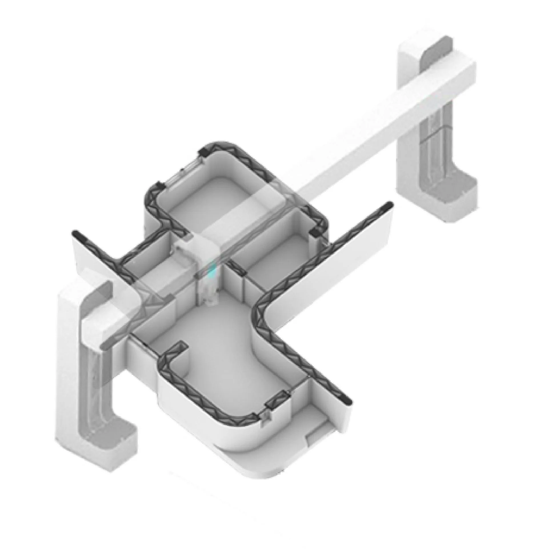 Project Alpha: Axonometric view, single unit