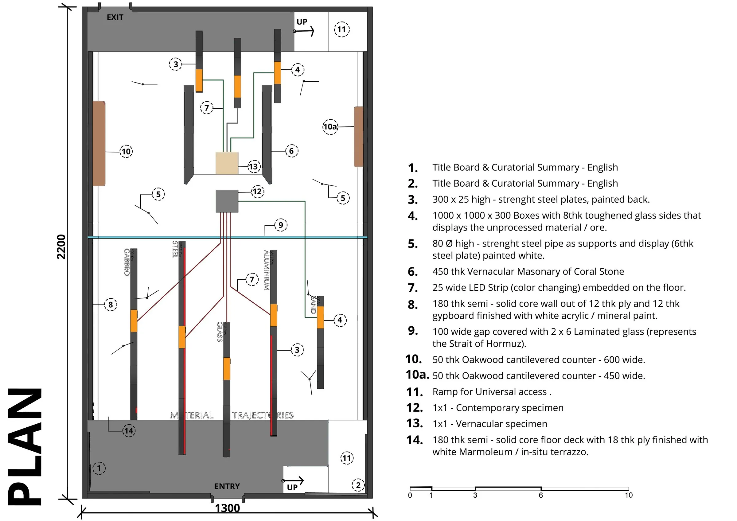 Material Cartographies: Plan of the pavilion