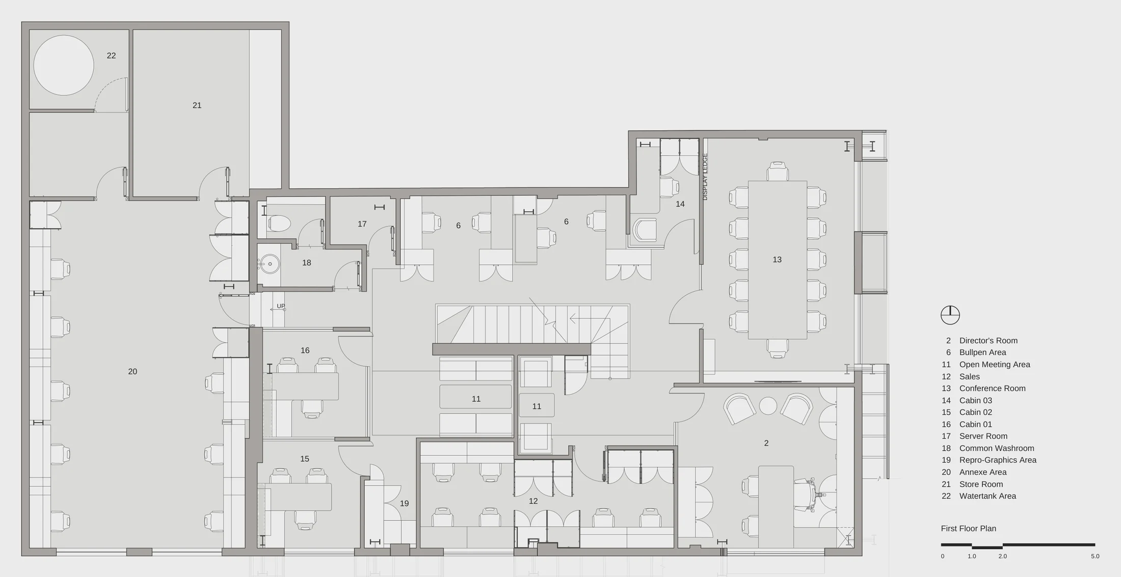 The Barn: First floor plan