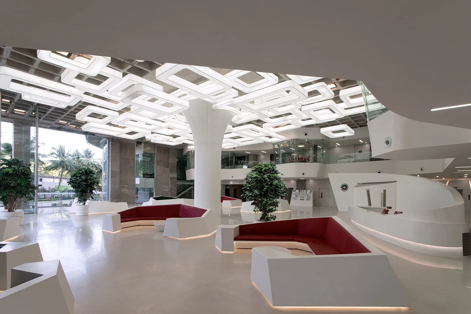 Reflected Topography: The lobby with the seating topography