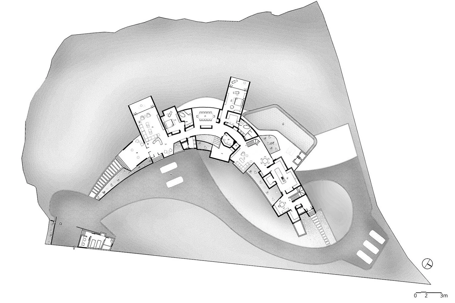 House of Cantilevers: Site plan