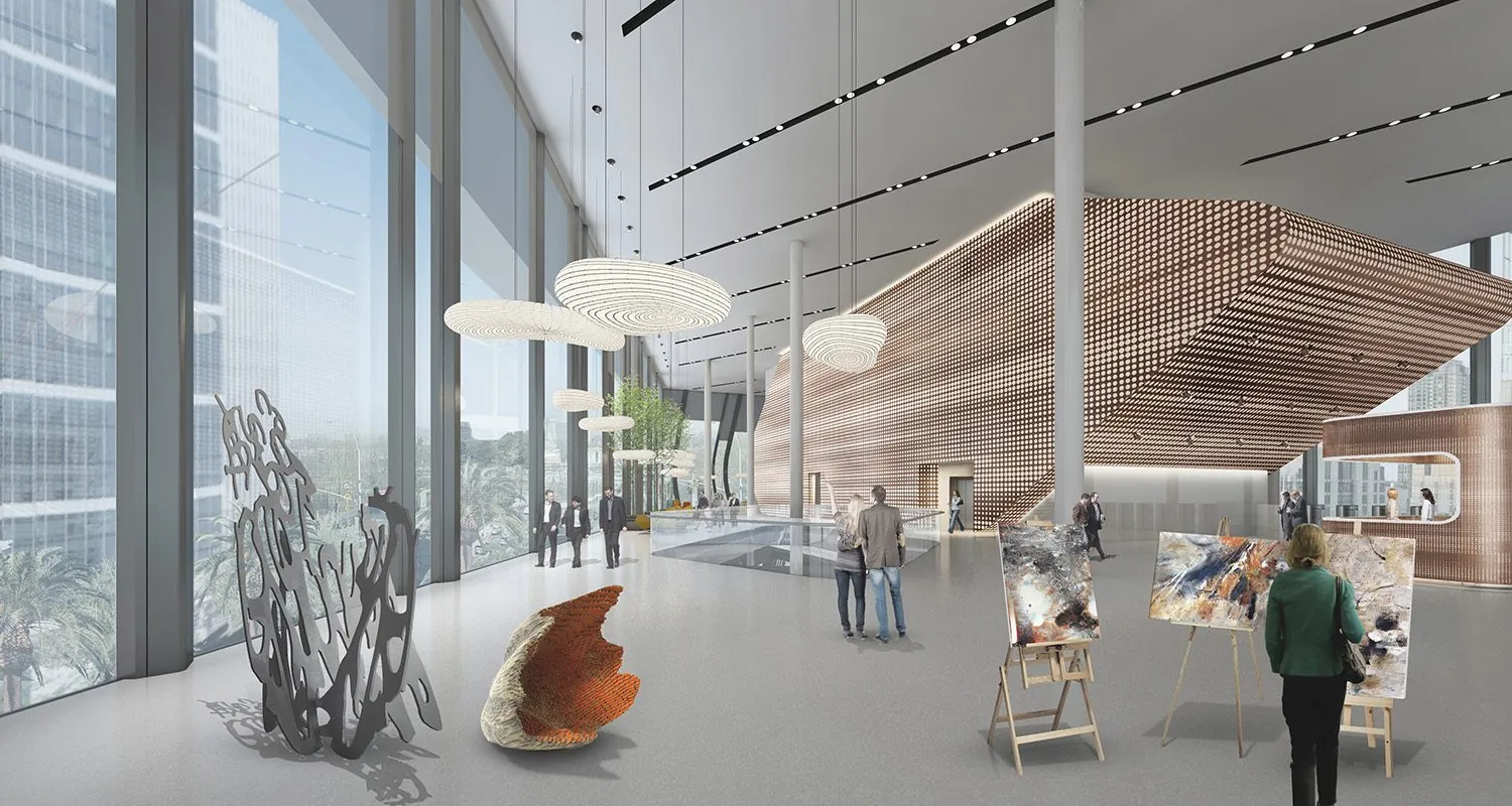 Cascadia: Lobby and public art