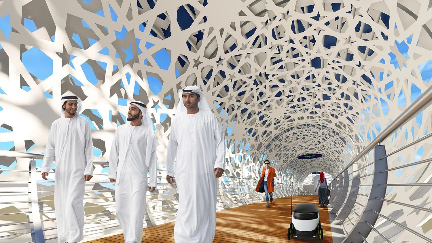 The Iconic Gateway: Inside the shaded walkway