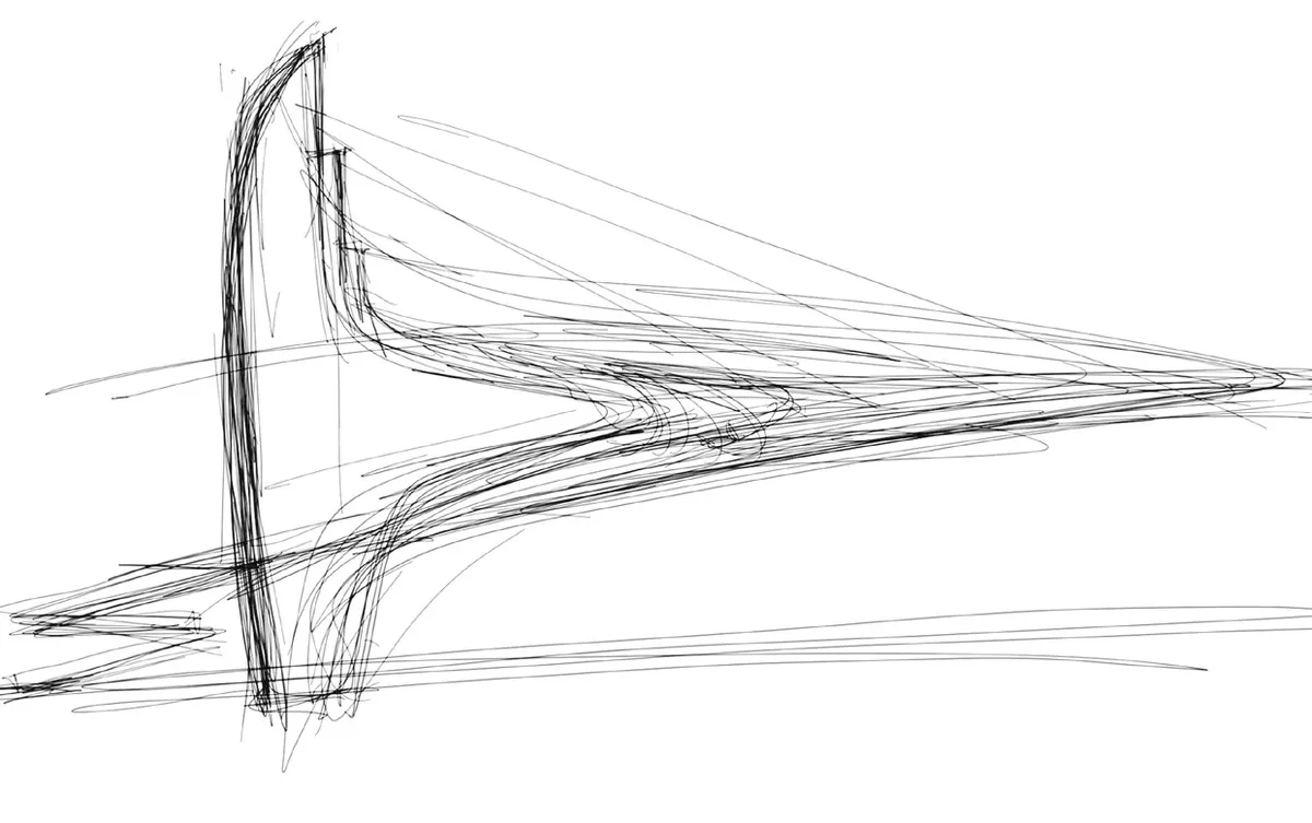 The Iconic Gateway: Concept sketch, the crossing