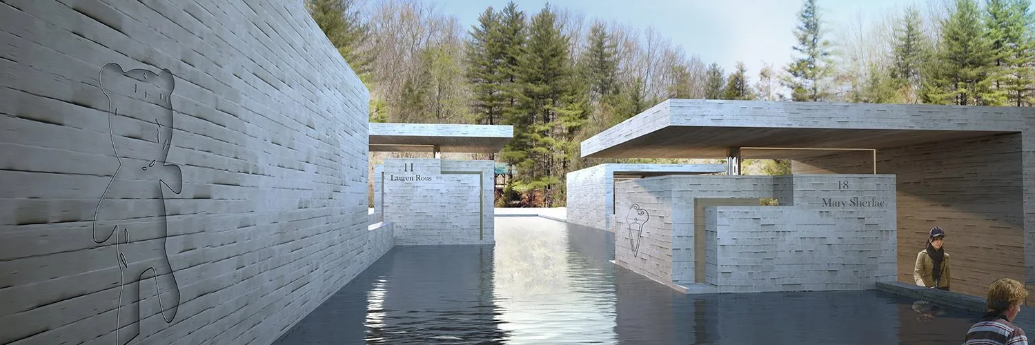 Sandy Hook Memorial: Reflecting pools