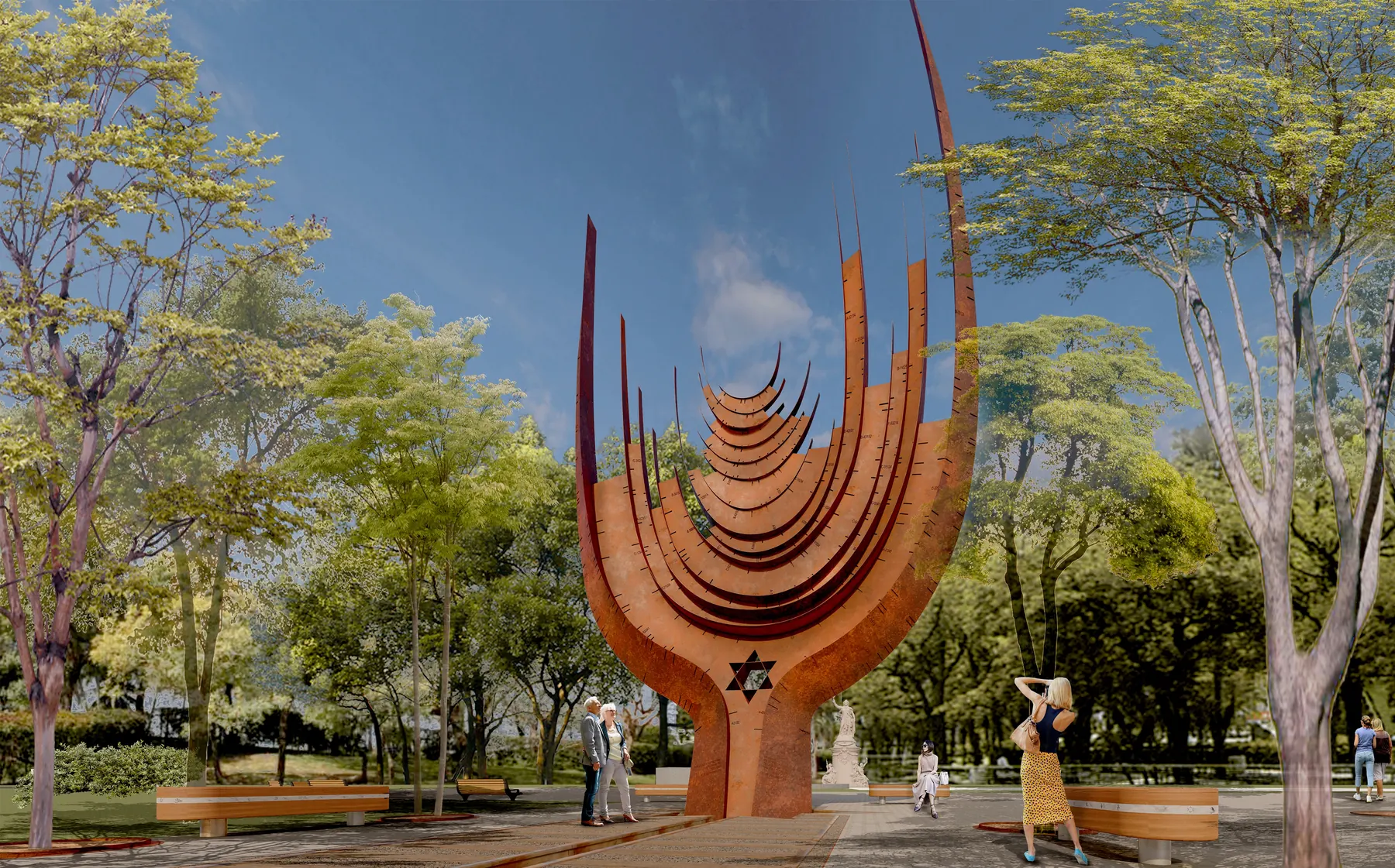 Tree of Life: The sculpture among the trees