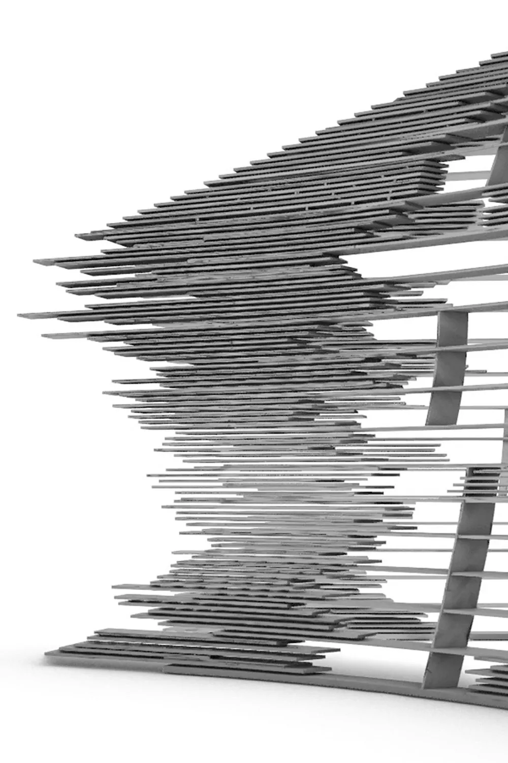 The Spline | Stack 2: Stacked poplar strips