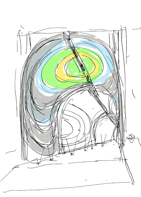 The Measured City: Sketch: a vault drawn with contours