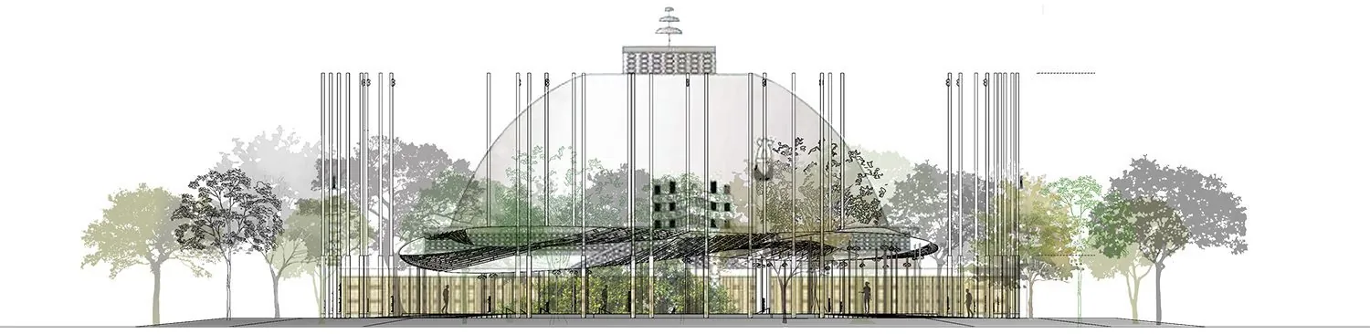 National Unity Pavilion: Elevation