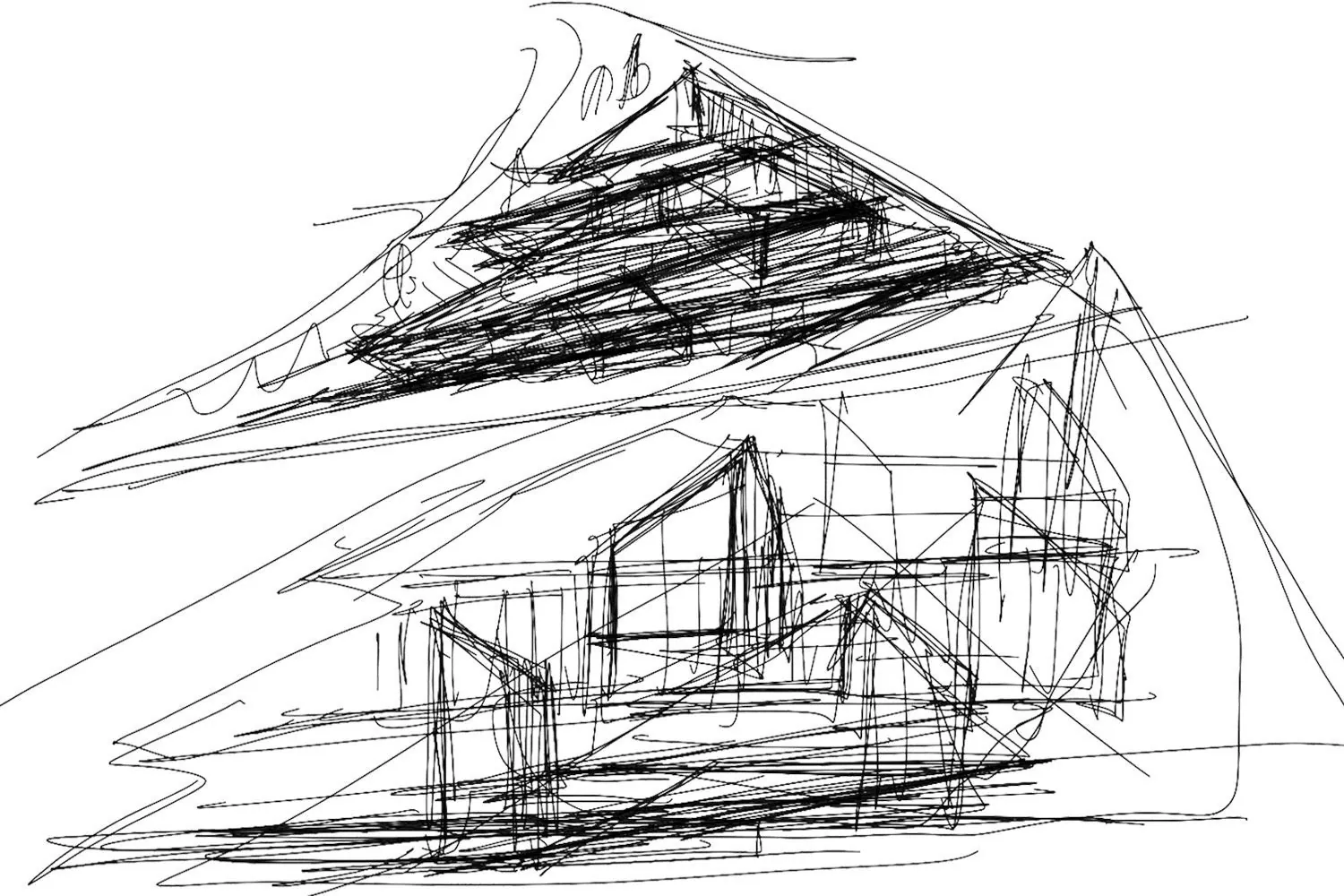Urnes Stave Heritage Center: Concept sketch