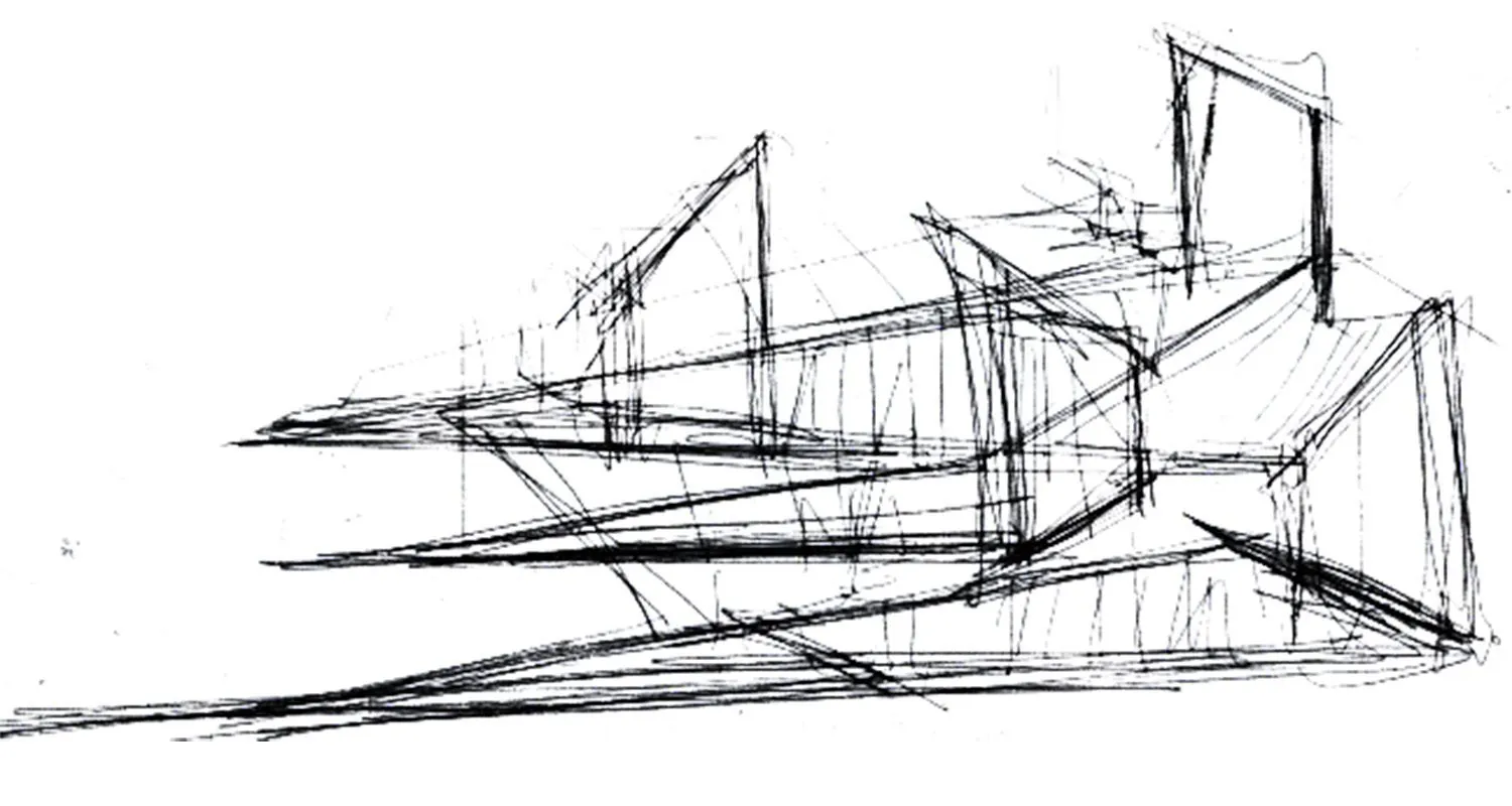 Urnes Stave Heritage Center: Concept sketch