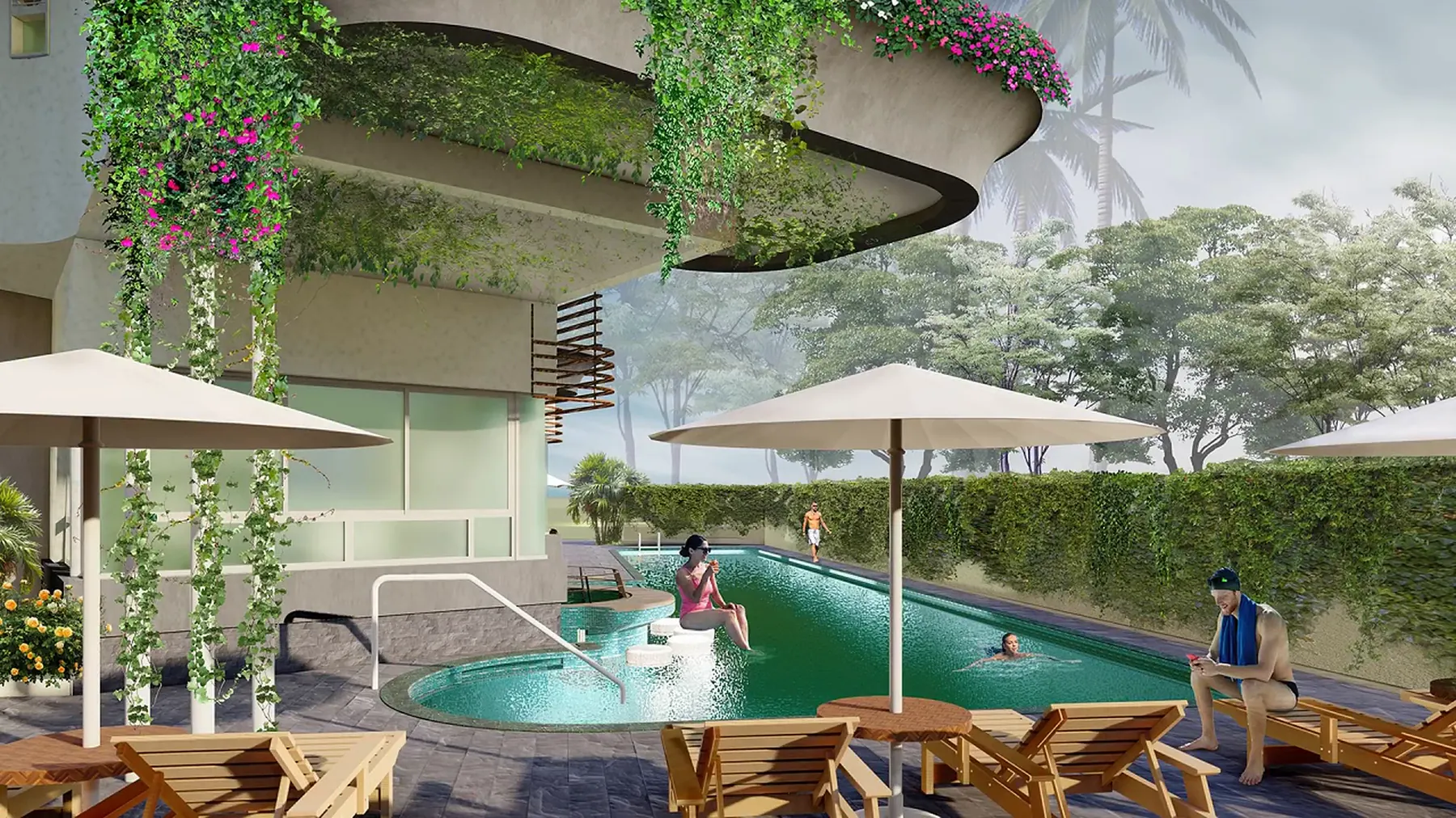 The Vessel: Pool terrace